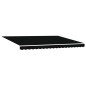 vidaXL Tenda a pergola manuale nera 450x300 cm