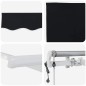 vidaXL Tenda Retrattile Nero 450 × 300 cm Nero vidaXL Tenda Retrattile Nero 450 × 300 cm Nero