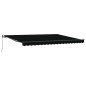 vidaXL Tenda Retrattile Nera Nero 450 × 300 cm Poliestere