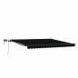 Tenda Retrattile Manuale vidaXL con LED Nera 450x300 cm Tenda Retrattile Manuale vidaXL con LED Nera 450x300 cm