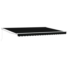 vidaXL Tenda Retrattile Manuale Nera 450 x 300 cm