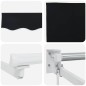 vidaXL Tenda Retrattile Manuale Nera 450 x 300 cm
