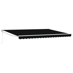 vidaXL Tenda Retrattile Automatica Nera 450x300 cm