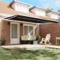 vidaXL Tenda Retrattile Automatica Nera 450x300 cm