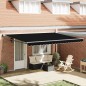Tenda retrattile manuale vidaXL nera 450x300 cm Tenda retrattile manuale vidaXL nera 450x300 cm