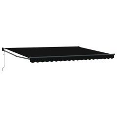 vidaXL Tenda da sole automatica retrattile nera 450x300 cm