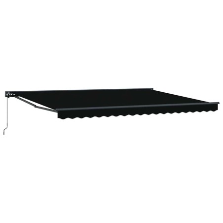 vidaXL Tenda Retrattile Nero 450x300 cm Poliestere e Alluminio