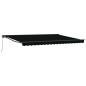 vidaXL Tenda Retrattile Nero 450x300 cm Poliestere e Alluminio
