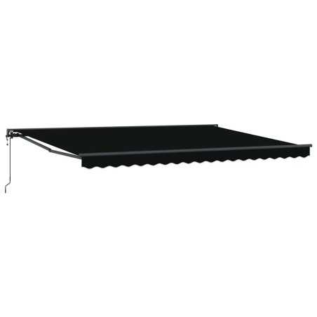 vidaXL Tenda Retrattile Nero 450x300 cm Poliestere