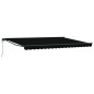 vidaXL Tenda Retrattile Nero 450x300 cm Poliestere vidaXL Tenda Retrattile Nero 450x300 cm Poliestere
