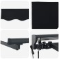 vidaXL Tenda Retrattile Nero 450x300 cm Poliestere vidaXL Tenda Retrattile Nero 450x300 cm Poliestere