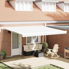 vidaXL Tenda Manuale Retrattile vitaXL Bianca 450 x 300 cm