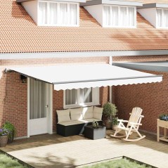 vidaXL Tenda da sole automatica retrattile Bianca 450 x 300 cm