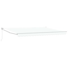 vidaXL Tenda Retrattile Manuale Bianca 450x300 cm