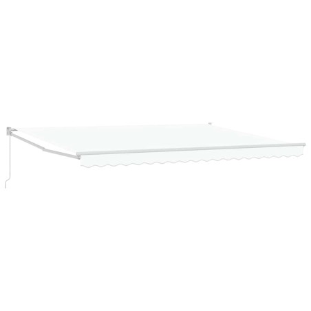 vidaXL Tenda Retrattile Manuale Bianca 450x300 cm