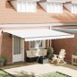 vidaXL Tenda da sole manuale retrattile bianca 450x300 cm vidaXL Tenda da sole manuale retrattile bianca 450x300 cm