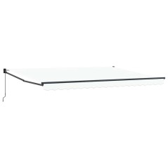 vidaXL Tenda da sole manuale retrattile bianca 450x300 cm
