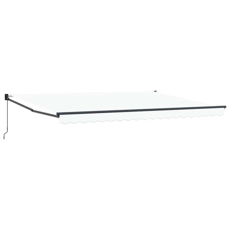 vidaXL Tenda da sole manuale retrattile bianca 450x300 cm