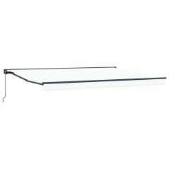 vidaXL Tenda Retrattile Bianco 450x300 cm Poliestere e Metallo