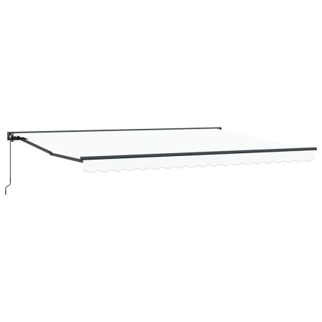 vidaXL Tenda Retrattile Bianco 450x300 cm Poliestere e Metallo