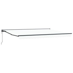 vidaXL Tenda Retrattile Bianco 450x300 cm Tessuto in poliestere