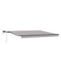 Tenda Retrattile Manuale vidaXL con Luce Grigia Chiara 450x300 cm Tenda Retrattile Manuale vidaXL con Luce Grigia Chiara 450x300 cm