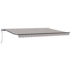 vidaXL Tenda da sole automatica retrattile Grigio chiaro 450x300 cm