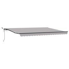 Tenda retrattile automatica vidaXL con LED Grigio Chiaro 450x300 cm