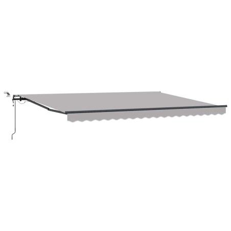 Tenda retrattile automatica vidaXL con LED Grigio Chiaro 450x300 cm