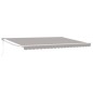 vidaXL Tenda da sole automatica e retrattile grigia chiara 450x300 cm vidaXL Tenda da sole automatica e retrattile grigia chiara 450x300 cm