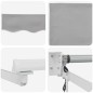 vidaXL Tenda da sole automatica e retrattile grigia chiara 450x300 cm vidaXL Tenda da sole automatica e retrattile grigia chiara 450x300 cm
