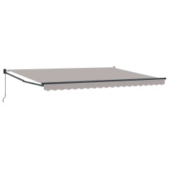vidaXL Tenda da sole manuale retrattile grigio chiaro 450x300 cm