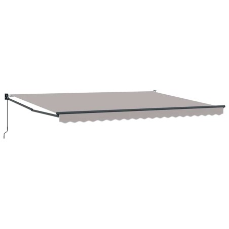 vidaXL Tenda da sole manuale retrattile grigio chiaro 450x300 cm