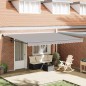 vidaXL Tenda da sole automatica retrattile grigia chiara 450 x 300 cm vidaXL Tenda da sole automatica retrattile grigia chiara 450 x 300 cm