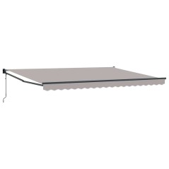 vidaXL Tenda da sole automatica retrattile grigia chiara 450 x 300 cm