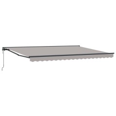vidaXL Tenda Retrattile Grigio chiaro 450x300 cm Poliestere