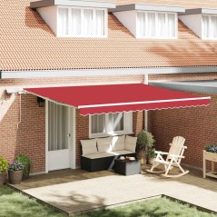 vidaXL Tenda Manuale Rossa with Rosso 450 × 300 cm Rosso
