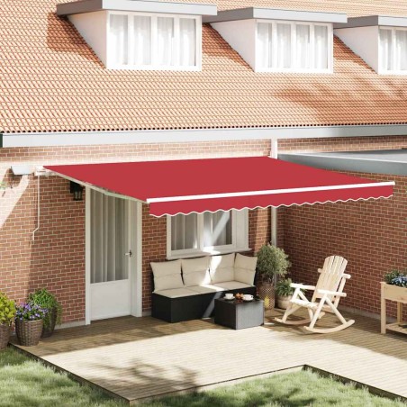 vidaXL Tenda Manuale Rossa with Rosso 450 × 300 cm Rosso