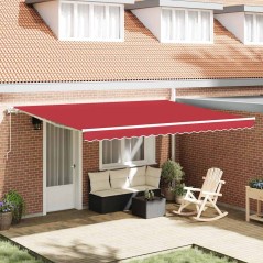 vidaXL Tenda Retrattile Rosso 450 × 300 cm Rosso