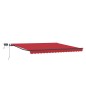 Tenda Manuale Retrattile vidaXL con LED Rossa 450x300 cm