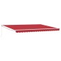 vidaXL Tenda Retrattile Manuale Rossa 450x300 cm vidaXL Tenda Retrattile Manuale Rossa 450x300 cm