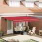 vidaXL Tenda Retrattile Rosso 450x300 cm Poliestere e Metallo vidaXL Tenda Retrattile Rosso 450x300 cm Poliestere e Metallo