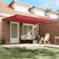 vidaXL Tenda Retrattile Rosso 450x300 cm Poliestere e Metallo vidaXL Tenda Retrattile Rosso 450x300 cm Poliestere e Metallo