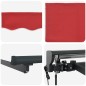vidaXL Tenda Retrattile Rosso 450x300 cm Poliestere e Metallo vidaXL Tenda Retrattile Rosso 450x300 cm Poliestere e Metallo