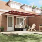 vidaXL Tenda Retrattile Arancione e marrone 450 × 350 cm vidaXL Tenda Retrattile Arancione e marrone 450 × 350 cm