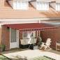 vidaXL Tendone manuale arancione e marrone 450 × 350 cm Acrilico vidaXL Tendone manuale arancione e marrone 450 × 350 cm Acrilico