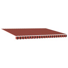 vidaXL Tendone manuale arancione e marrone 450 × 350 cm Acrilico