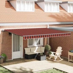 vidaXL Tendone Automatico Retrattile Arancione e Marrone 450x350 cm