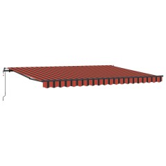 vidaXL Tendone Automatico Retrattile Arancione e Marrone 450x350 cm