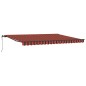 vidaXL Tendone Automatico Retrattile Arancione e Marrone 450x350 cm vidaXL Tendone Automatico Retrattile Arancione e Marrone 450x350 cm